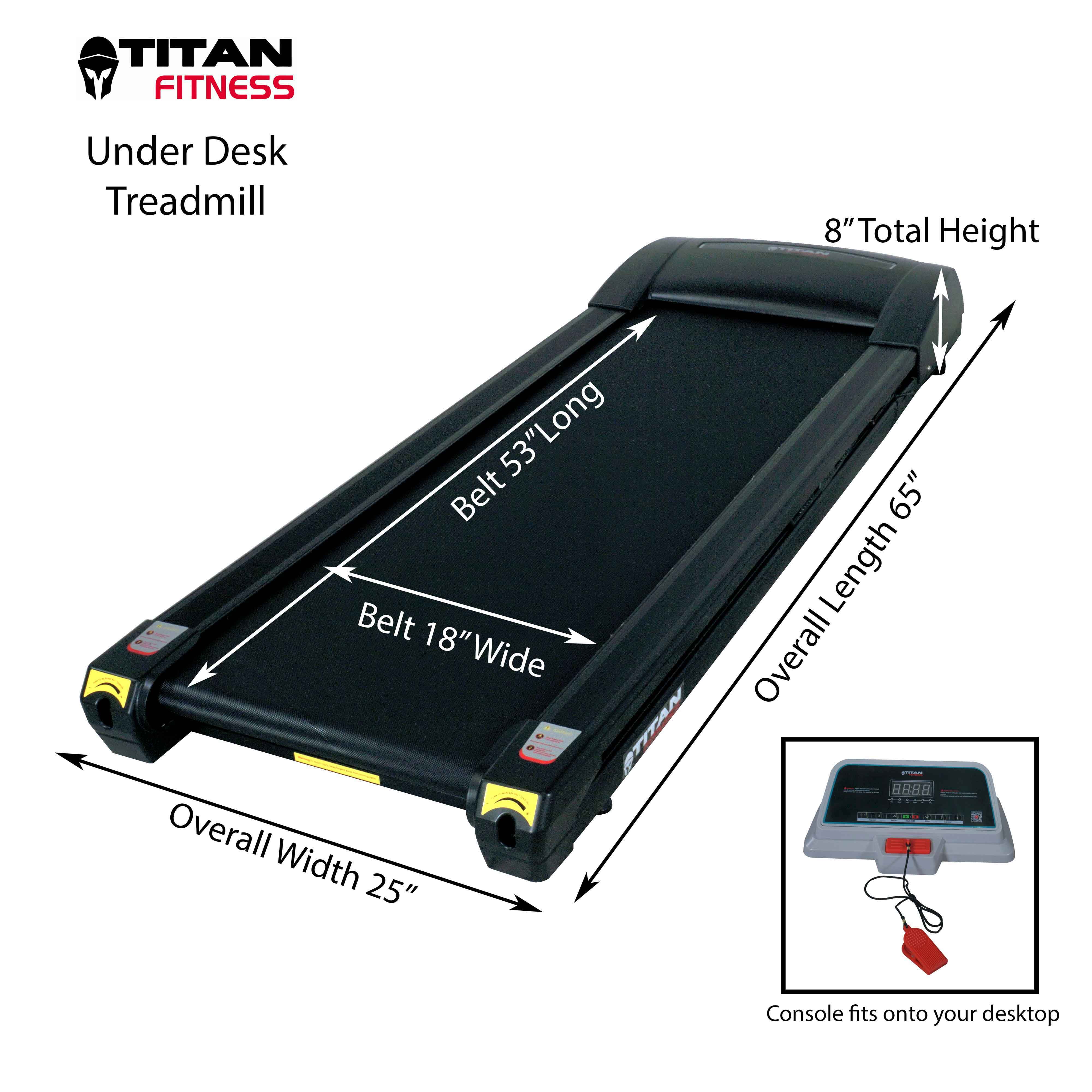 Titan Fitness Mini Treadmill For Under Desk Office Work Exercise