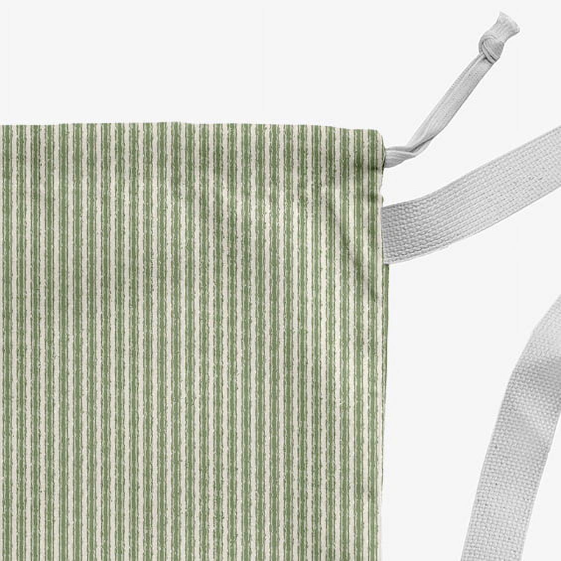 Simply Daisy Ticking Stripe 28 x 36 inch Green Laundry Bag