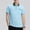 Sky Blue, variant on COSFO Mens Polo Shirt Collared Short Sleeve Casual Solid Tops Slim with Pocket Pullover Classic T-Shirt