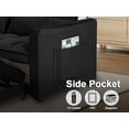 thumbnail image 7 of Howcool 55" 3 in 1 Convertible Sleeper Sofa Bed, Pull Out Loveseat Couch with Storage Pocket,Black, 7 of 7