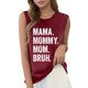 thumbnail image 1 of Camiseta sin mangas con estampado de letras para mujer: camiseta informal de verano con diseño moderno, versátil con vaqueros, fácil de cuidar, 1 of 4