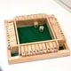thumbnail image 2 of Juego de dados de madera Shut The Box de Bouanq para niños y adultos, juego de dados de mesa de pub tradicional matemático, juego divertido de madera de cuatro lados para 4 jugadores con 10 números, 2 of 7