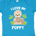 thumbnail image 4 of Inktastic Cute Sloth I Love My Poppy with Green Leaves Boys or Girls Baby Bodysuit, 4 of 5