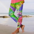 thumbnail image 7 of Feancey Lighting Sales Women's Holiday Leggings Novelty Mask Print Mardi Gras Yoga Pants Soft Stretchy Tummy Control High Waisted Workout Tights Slim Carnival Party Skinny Pant Multicolor XL, 7 of 7