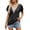 Black, variant on Womens Blouses Summer Hollow Out Lace Trimmed Solid Color Yoke Blouse T Shirt Casual Top Fashion Trendy Clothes