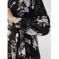 thumbnail image 6 of Beige - Black - Floral - Point Collar - Fully Lined - Modest Dress - Refka, 6 of 6