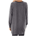 thumbnail image 4 of 1uds-Camiseta casual contraste cuello redondo-Gris-L, 4 of 6