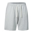 thumbnail image 7 of Besolor Mens Sweat Shorts Casual Loose Wide Leg Drawstring Elastic Waist Workout Running Shorts with Pockets(Small,Gray), 7 of 7