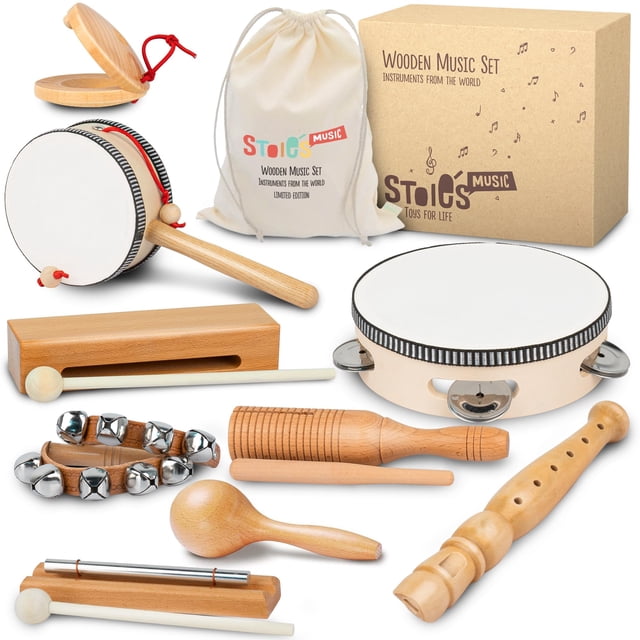 Juego de instrumentos musicales Stoie's International Wooden Kids