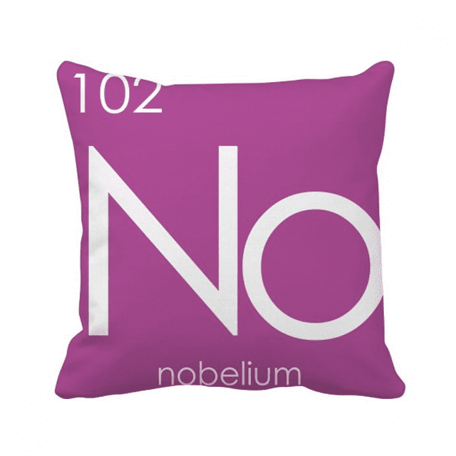Chestry Elements Period Table Actinide Nobelium No Throw Pillow Sleeping Sofa Cushion Cover