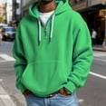 thumbnail image 2 of Qwertyu Quarter Zip Hoodie Men Mokaloha Mens Shirts Long Sleeve Waffle Solid Color Sweatshirt 1/4 Zip Pullover with Pockets Green 3XL, 2 of 4