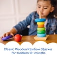 thumbnail image 6 of Melissa & Doug Rainbow Stacker Wooden Ring Educational Toy, 18+ months, 6 of 11