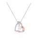 thumbnail image 2 of Collar para mujer, joyería para mujer, collar con colgante de letra y corazón de rosa de colores, joyería para aniversario, día de San Valentín., 2 of 5