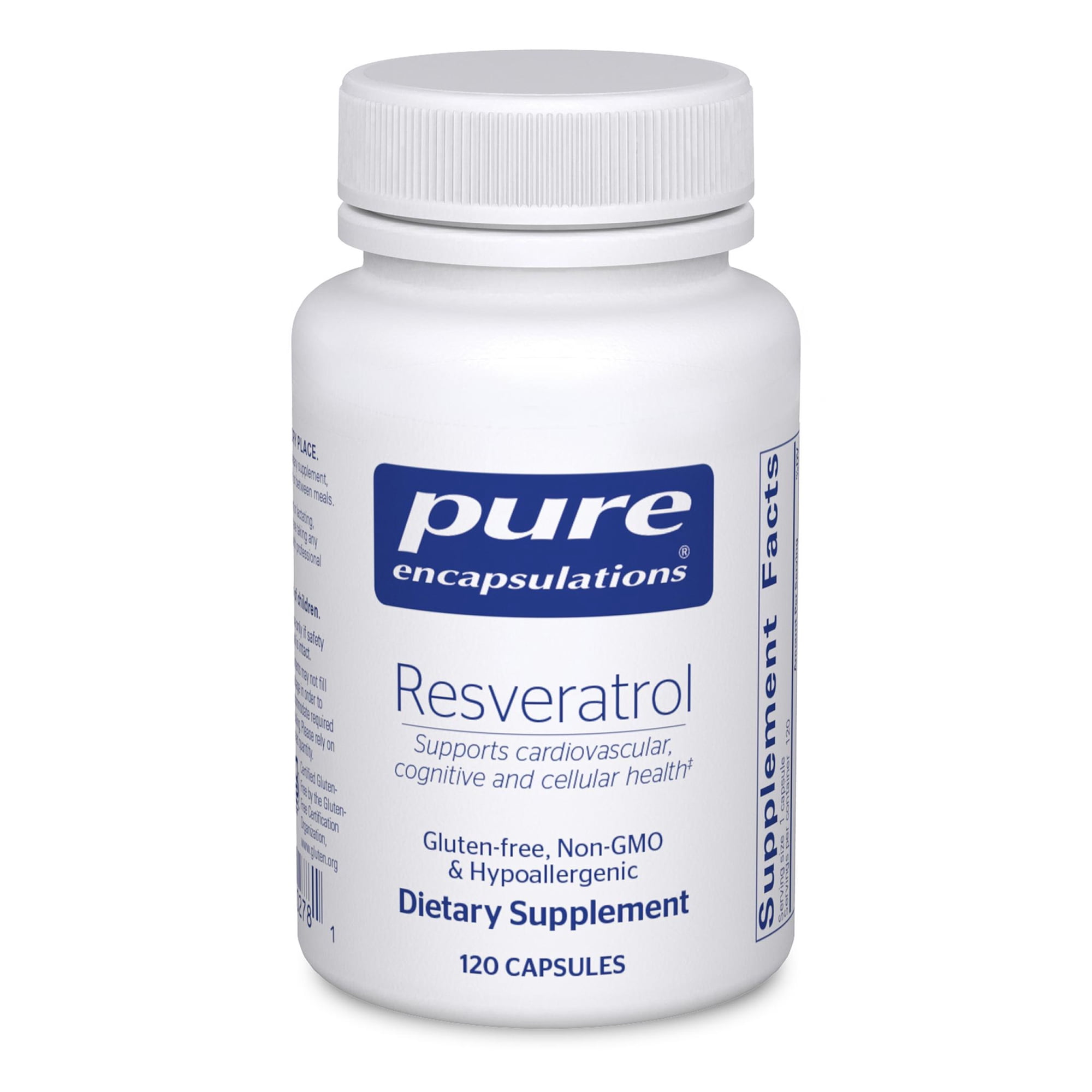 Pure Encapsulations Resveratrol - Cardiovascular, Cellular Health & Memory Support* - 40 mg Trans-Resveratrol - Antioxidants Supplement - Gluten Free & Non-GMO - 120 Capsules