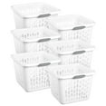 thumbnail image 1 of Sterilite Laundry Basket, 1.5 Bushel Plastic Hamper with Handles, White, 6 Pack, 1 of 8