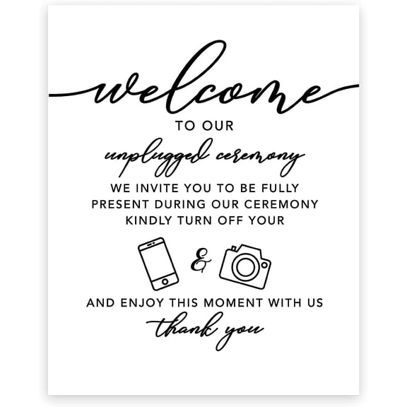 Koyal Wholesale Unplugged Ceremony Large Wedding Canvas Guestbook Alternative,We Invite You To Be Fully Present