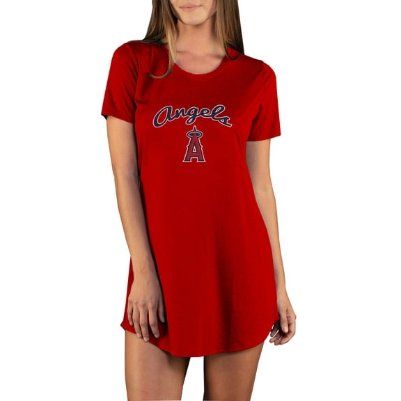 Women's Concepts Sport Red Los Angeles Angels Marathon Knit Nightshirt