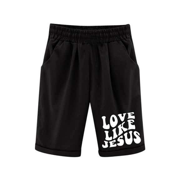 Kids Shorts Boys 4t Drawstring Elastic Waistband Jogger Shorts Loose Fit Summer Athletic Shorts with Pockets Summer Playwear,Black,110(3-4 Years)