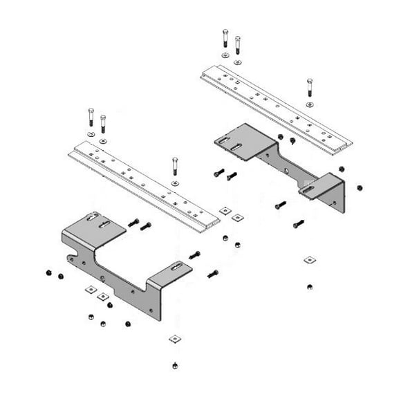 Demco Kit de Montage d'Attelage de Remorque à Cinquième Roue pour VR 8553019 Série SL; Support; à Boulonner; Perçage Requis