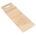 thumbnail image 1 of Tabla De Lavar De Bambú, Color Madera, Aproximadamente 19,7 Pulgadas De Largo, Bambú Natural Grueso, Resistente Al Desgaste, Tabla De Lavado Resistente Y Duradera, 1 of 7