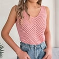 thumbnail image 3 of Mittory Women's Sexy V Neck Sweater Vest Sleeveless Vacation Tank Tops Knitted Casual Solid Cami Tee Shirts, 3 of 6