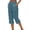 Blue, variant on Women Side Split Cropped Pants Solid Color Fashion Trousers for Fall Breathable Comfort Summer Beach Capris Pants Casual Outdoor,Blue,M
