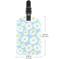 thumbnail image 6 of Square 2Pack PU Leather Daisy Floral Blue Cruise Luggage Tag with Privacy Cover and Name ID Tag for Travel Handbags Backpacks Luggage Tags, 6 of 6