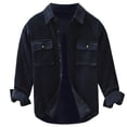 thumbnail image 1 of XDZJLR Men Shirt Spring And Winter Cargo Loose Pocket Coat Shirts for Men, 1 of 7