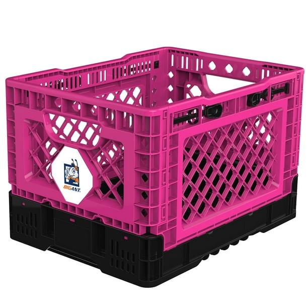 [BIGANT] Heavy Duty Collapsible & Stackable Plastic Milk Crate [Small