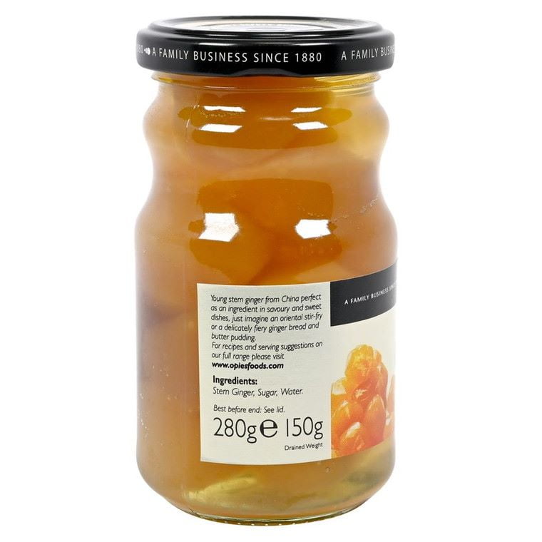 Opies Stem Ginger in Syrup (280g) - Pack of 2