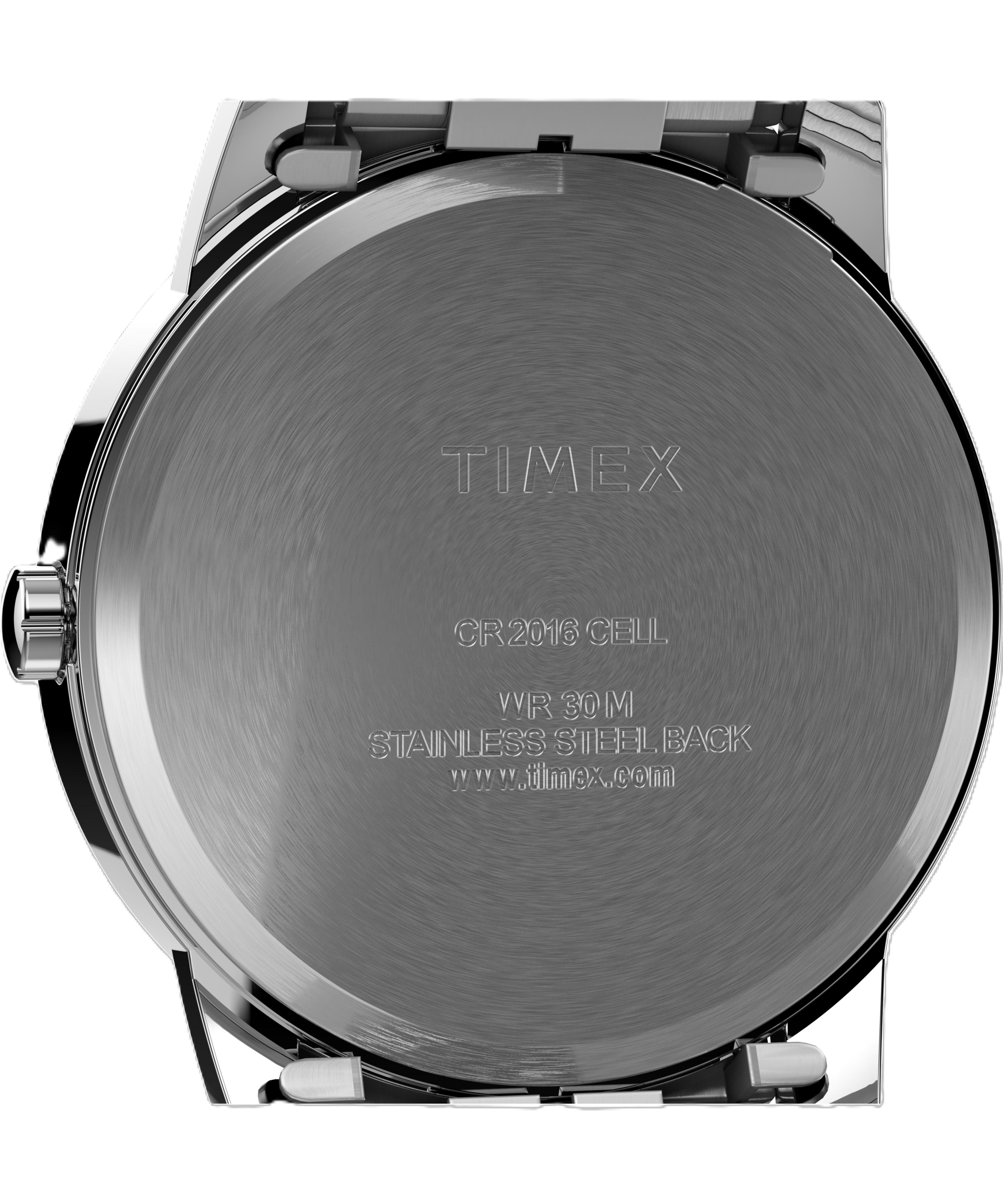 Timex Men's Easy Reader Date Silver/White 35mm Casual Watch, Tapered Expansion Band