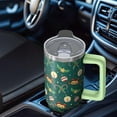 thumbnail image 5 of Christmas Plaid 30oz Travel Coffee Cup Stainless Steel with Handle and Straw Lid, Holiday Leak Proof Insulated Tumbler, Gifts for Women Men, 5 of 5