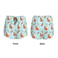 thumbnail image 6 of Uemuo Rabbit Is Eating Carrots Pattern Women's Athletic Shorts High Waisted Running Shorts with Liner Pockets Gym Elastic Workout Shorts-, 6 of 9