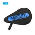 thumbnail image 3 of Funda para raquetas de tenis de mesa, funda para palas de ping pong, bolsa de contenedor de cubierta suave en forma de calabaza para deportes, paquete de 2 en color negro, 3 of 7