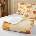 thumbnail image 4 of Erosebridal Watercolor Maple Quilt Full 3-Piece,Fall Leaves Full Bedspread Sets,Orange,1 Coverlet and 2 Pillowcases, 4 of 7