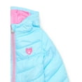 thumbnail image 2 of Pink Platinum Girls Solid Quilted Puffer Coat with Hood, Sizes 4-16, 2 of 3