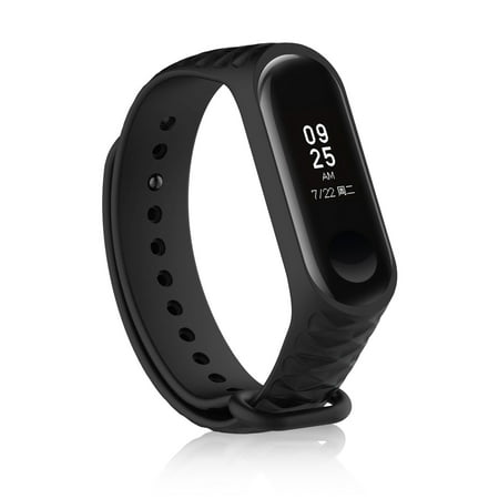 Silicon Wrist Band Bracelet Wrist Strap for Xiaomi Band Mi3 Smart Watch Black/Dark