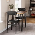 thumbnail image 2 of Small Dining Table Set for 2, Small Kitchen Table and Chairs Set of 2, 3Pcs Dining Room Table Set with 2 Upholstered Chairs, Furniture Set Dinette for Small Place, Apartment, Rustic Brown, 2 of 9