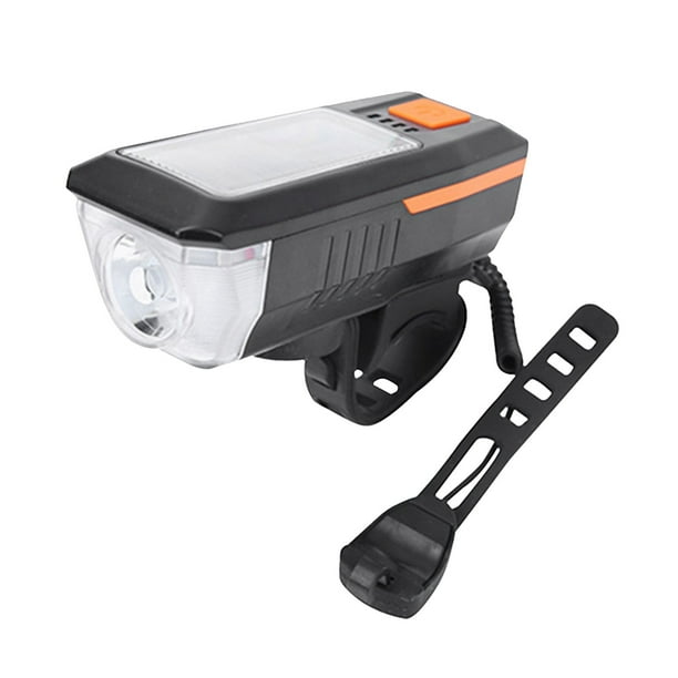 Luz delantera para bicicleta | Faro recargable por USB con carga solar | Linterna LED de alto brillo para mayor seguridad en ciclismo nocturno