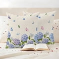 thumbnail image 3 of Outdoor Pillow Covers Vintage Farmhouses Purple Flowers Waterproof Pillow Cases 24x24 Set of 2, Butterfly on Linen Throw Pillow Cover Pillowcase for Patio Balcony Couch Garden, 3 of 9