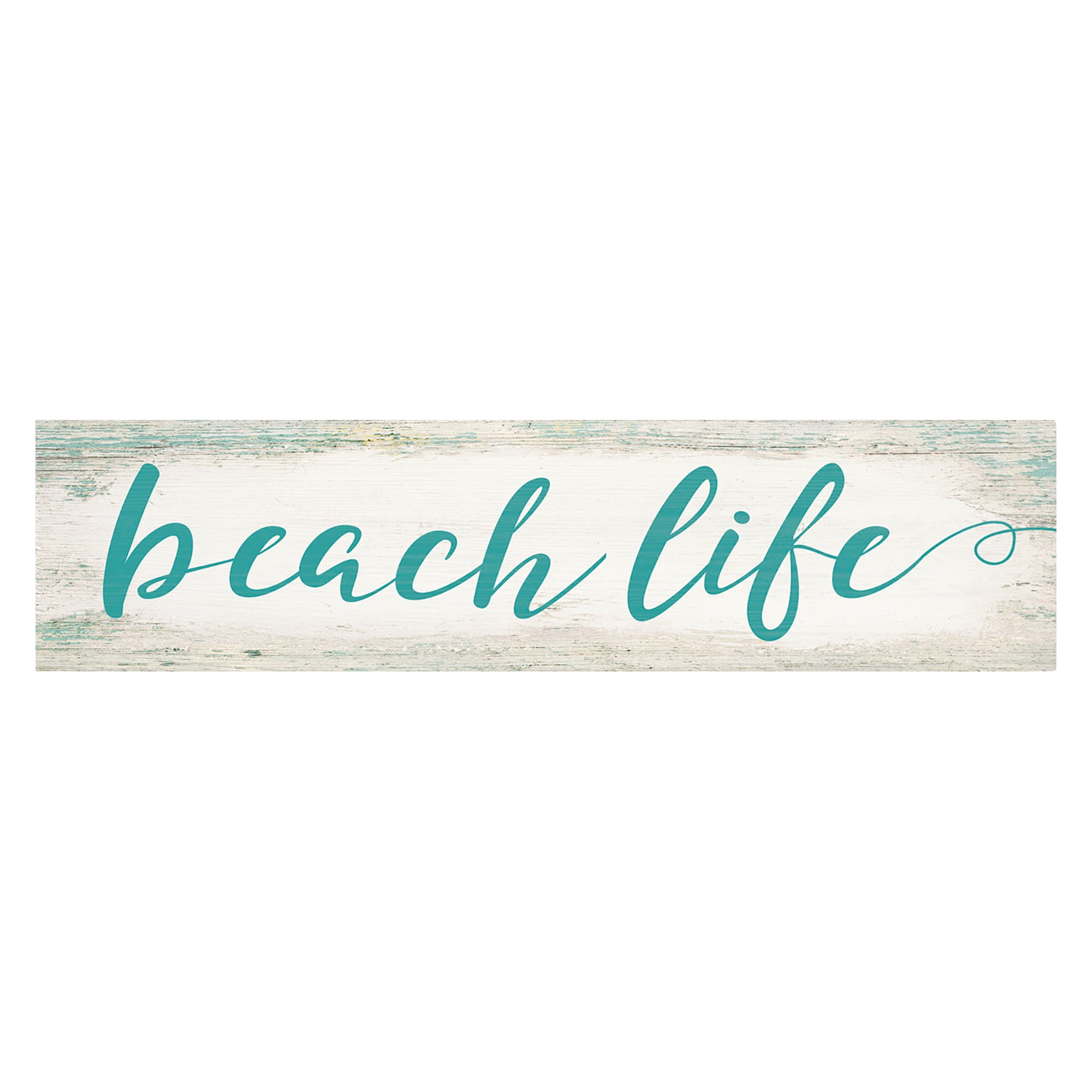 P Graham Dunn Life is Better at The Beach Blue Distressed 6 x 1.5 Mini Pine Wood Tabletop Sign Plaque 