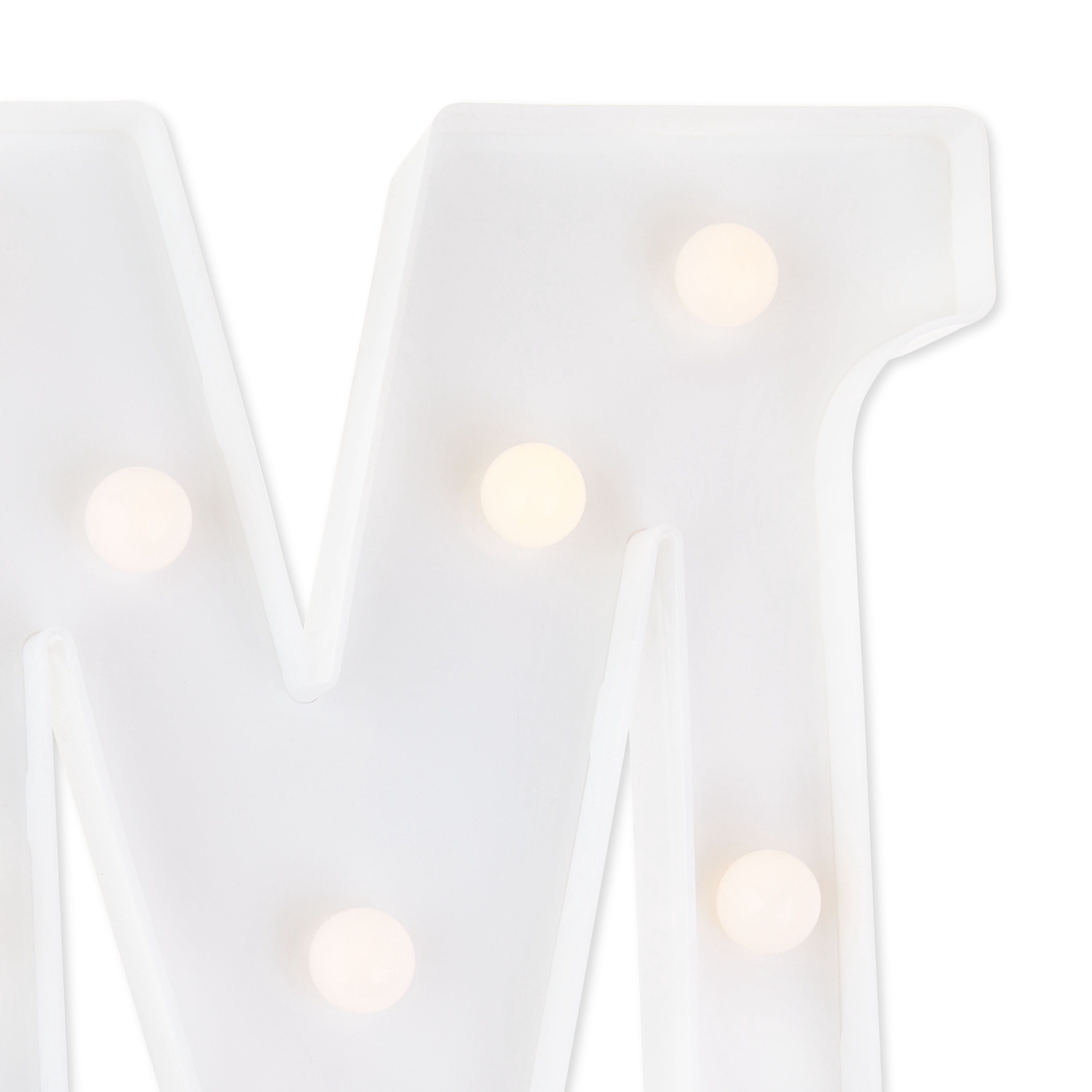 Warm White Battery-Operated Letter "M" Light-Up Decoration, 8.5", by Way To Celebrate