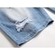 thumbnail image 4 of WILLBEST Pantalones Cortos Vaqueros Rasgados Informales para Hombre, Elásticos, Holgados, Clásicos, Informales, de Verano, con Cremallera y Bolsillos, 4 of 8