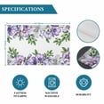 thumbnail image 6 of Purple Flowers Placemats Set of 4, Spring Watercolor Floral Leaves Plants Placemats for Dining Table, Place Mats for Kitchen Tabletop, Waterproof Wipeable Dining Table Mats Set, 6 of 9