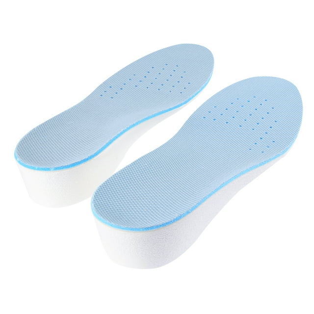 1 par de plantillas invisibles para aumentar la altura del calzado, transpirables, deportivas, color blanco y azul, talla L (3,5 m)