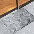 thumbnail image 4 of Blueek Cozy Non-slip Bathroom Door Mat - 19x31 Inch - Soft Polyester Velvet, Highly Absorbent Enterance Rug for Home Safety,Gray, 4 of 6