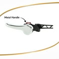 thumbnail image 3 of Korky Toilet Handle, Chrome Metal Handle - Tank Lever Replacement -  Universal to Fit Front, Angled,  and Side Left Mount Toilets - 6055, 3 of 7