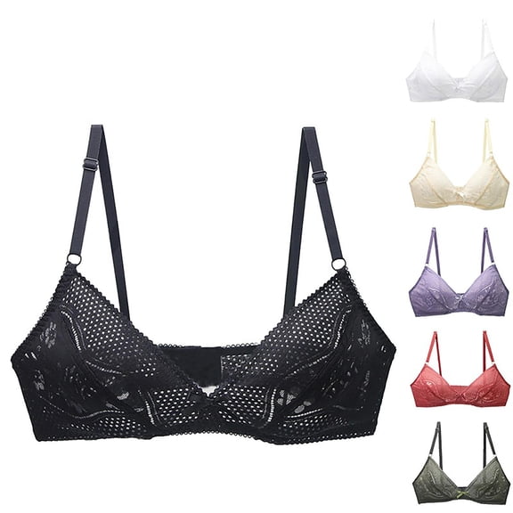 Ashirexll Wireless Bras for Women, Workout Bras for Women, Plus Size Floral Print Bra with Full Coverage and No Underwire for Day Wear