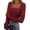 Wine, variant on pstuiky Long Sleeve Shirts for Women Trendy Scoop Neck Solid Color Women'S Clothing Formal Loose Fit Comfortable Spring Tops Women'S Workout Tops