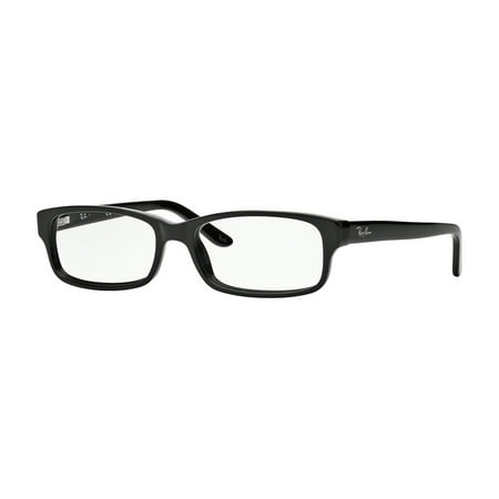 UPC 805289343387 product image for Ray-Ban RX5187 Optical Rectangle Eyeglasses for Unisex - Size - 50 (Shiny Black) | upcitemdb.com